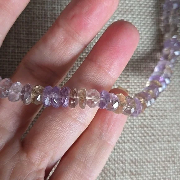 14KT Faceted Ametrine Necklace - Picture 9 of 11